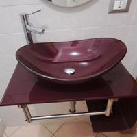 arredo bagno lavandino  in vetro