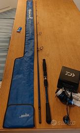 COMBO MOLIX SKIRMJAN DAIWA SALTIST MQ