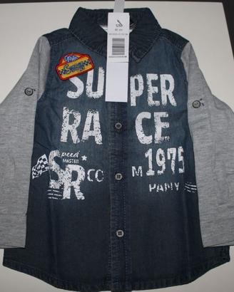 Camicia jeans 12 Mesi maschio nuova mai usata
