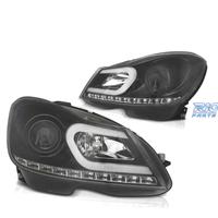 FARI MERCEDES W204 11-14 LUCE DIURNA A LED A TUBO 
