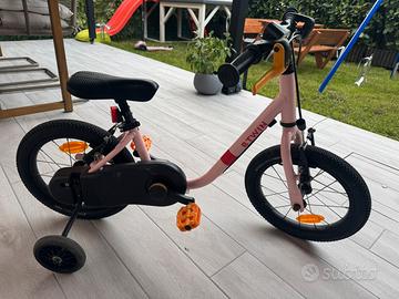 Bicicletta bambina rosa 14 pollici