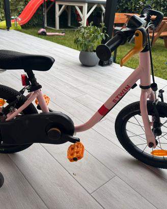 Bicicletta bambina rosa 14 pollici