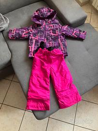 Pantaloni e giubotto neve 104/110 cm 4 anni