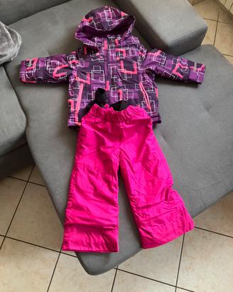 Pantaloni e giubotto neve 104/110 cm 4 anni