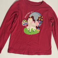 Maglietta bambina fucsia OVS 5/6 anni