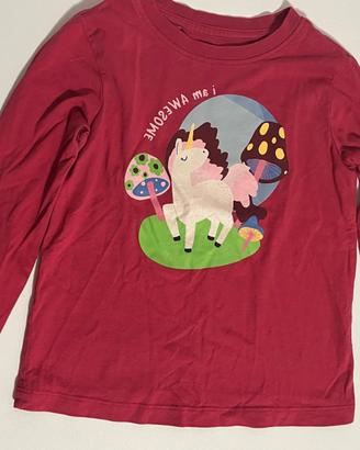 Maglietta bambina fucsia OVS 5/6 anni