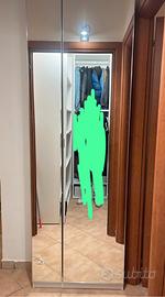 scarpiera pax ikea a specchio