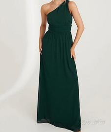 Abito Elegante Damigella Verde Smeraldo