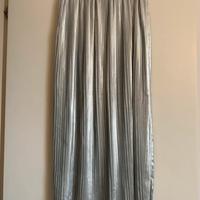 Gonna lunga argento taglia xs