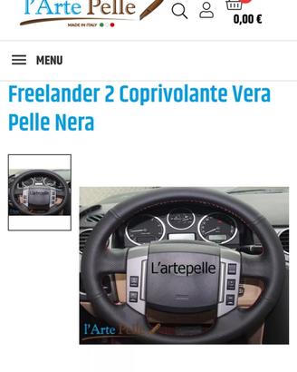 Coprivolante Freelander 2 vera pelle su misura