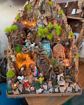 Presepe artigianale interamente fatto a mano