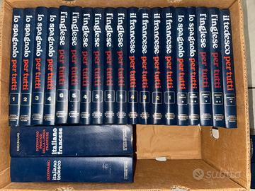 Lotto 25 volumi manuali e dizionari di lingue