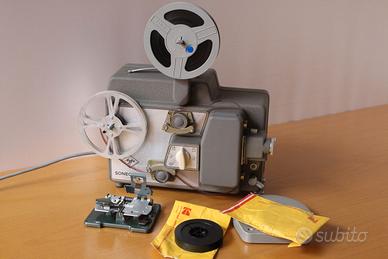 VINTAGE anni '60, PROIETTORE 8mm., BOBINE, SCHERMO