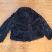 Pellliccia ecologica nera  nuova taglia S