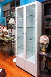 Vetrina Bianca A Due Ante In Vetro – 24971