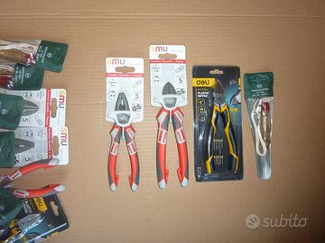 Pinza universale + 2 tronchesi + cercatensione