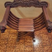 Coppia di sedie Savonarola 