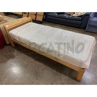 LETTO SINGOLO LEGNO CHIARO + MATERASSO