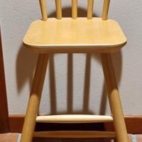 Sedia alta sgabello in legno per bambini