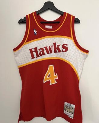 SPUD WEBB ATLANTA HAWKS MITCHELL & NESS (L)