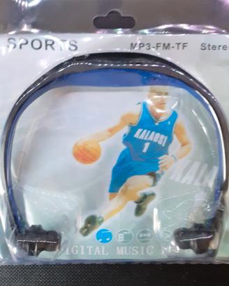CUFFIE SPORT STEREO MP3 FM TF Nuove Imb.