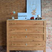 Cassettiera in Legno Massello Restaurata - Stile C