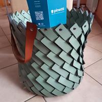 Cesto con manici in Ecopelle ALMERIA di Pinetti
