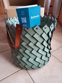 Cesto con manici in Ecopelle ALMERIA di Pinetti
