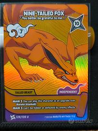 Naruto Mythos TCG Rara Nine-Tailed Fox 129/130 A