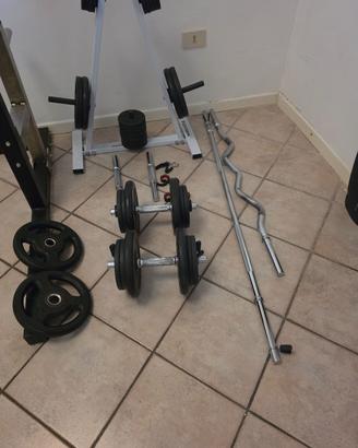 Set Home Gym completo 28 mm: bilancieri+manubri