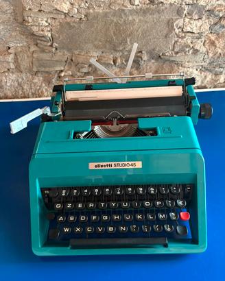 Olivetti Studio 45 vintage anni ‘70-turchese,