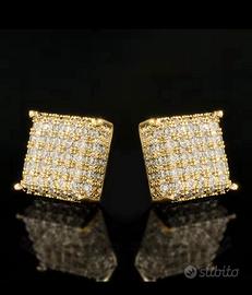 Orecchini stile Oro con Strass Brillanti