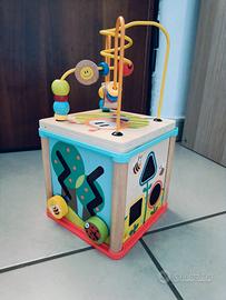 cubo multiattivitá in legno
