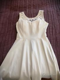 vestito corto bianco#vestito fiocco