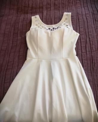 vestito corto bianco#vestito fiocco