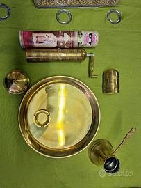 Set caffè d'epoca in ottone
