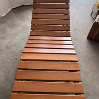 Lettino legno fisso da relax