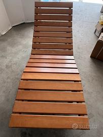 Lettino legno fisso da relax