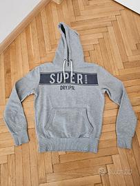 🧥 felpa uomo Superdry grigia con cappuccio tg l