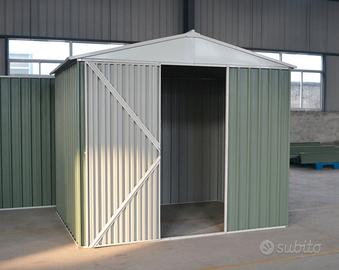 Casetta porta attrezzi lamiera 276x260 verde