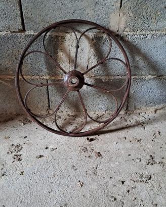 Ruote di legno e di ferro battuto