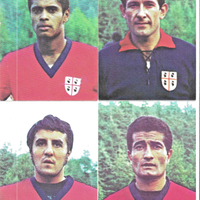 CAGLIARI CALCIO 1968 6 CARTOLINE CALCIATORI