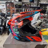 AIROH Casco Cross Wraaap - Cyber - Orange
