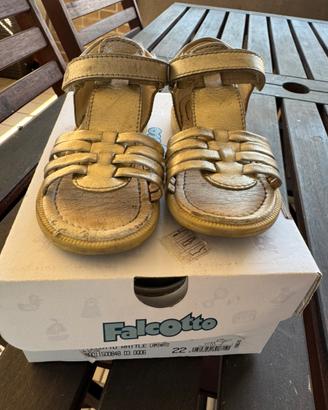 Sandali bimba Falcotto tg 22 color oro