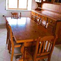 Tavolo  Legno Massiccio + 6 Sedie coordinate