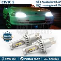 KIT LAMPADINE LED H4 Per HONDA CIVIC 5 6500K 8000L