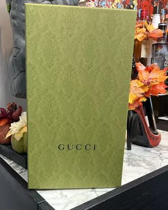 SCATOLA GUCCI verde damascata cm 37x21x13½h NUOVA