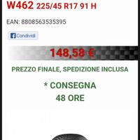 GOMME INVERNALI HANKOOK 225/45 r17 h91