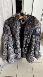 Pelliccia naturale argentata