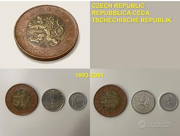 Lotto monete Repubblica Ceca 1993-2001